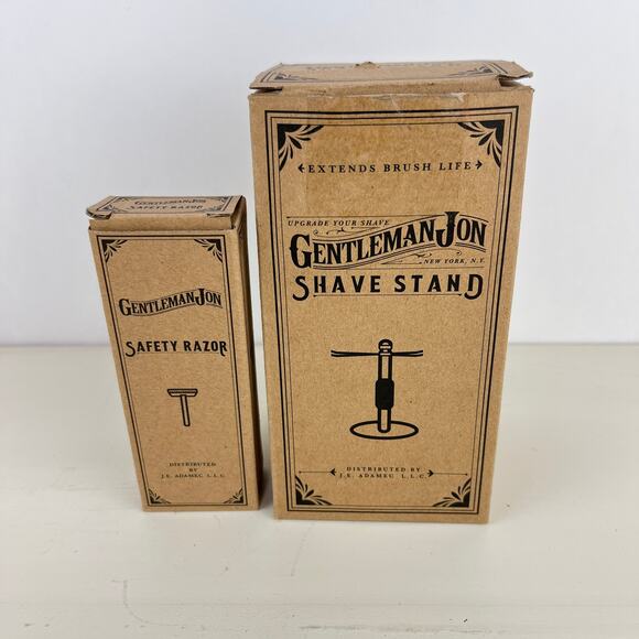 Gentleman Jon Safety Razor and Shaving Stand - Picture 1 of 5